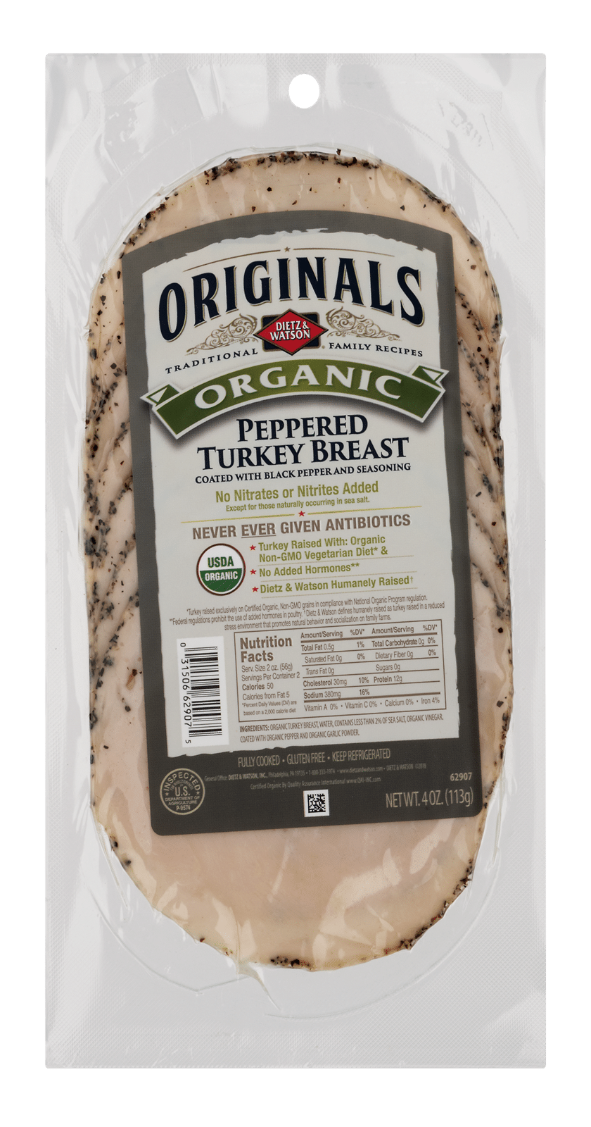 Dietz & Watson Originals Peppered Turkey Breast Organic