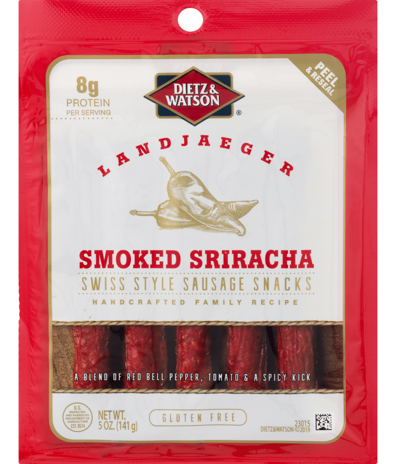 Dietz & Watson Smoked Sriracha Swiss Style Sausage Snacks