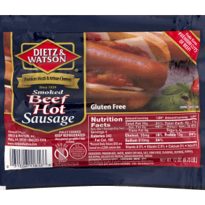Dietz & Watson Smoked Beef Hot Sausage