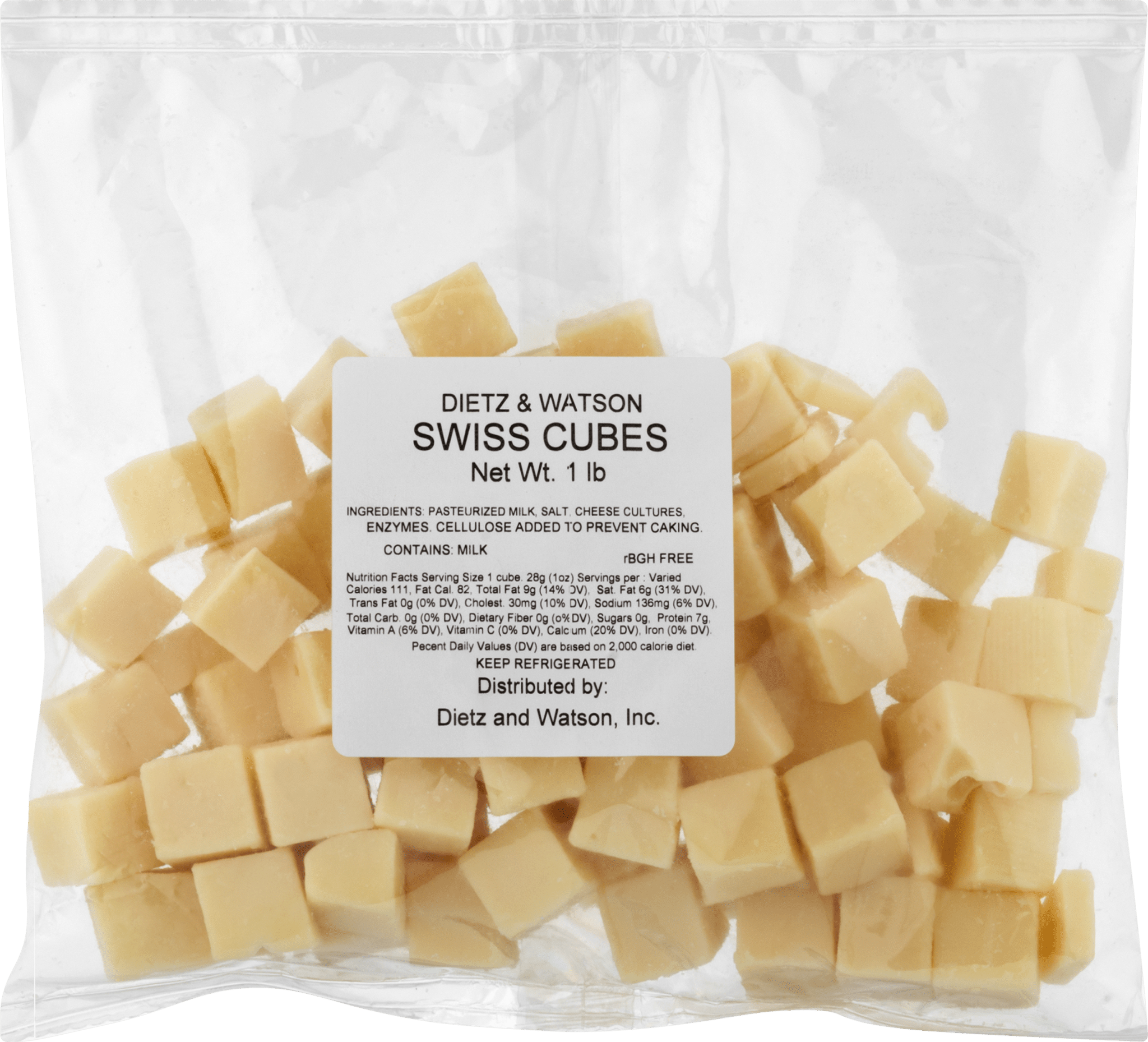 Dietz & Watson Cheese Cubes Swiss