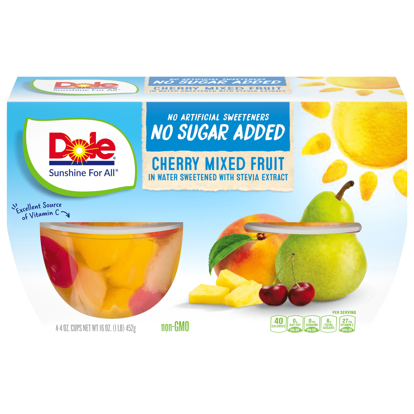 Dole No Sugar Added Cherry Mixed Fruit