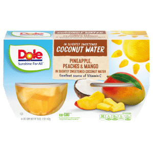 Dole Pineapple Peach & Mango in Slightly Sweetened Coconut Water
