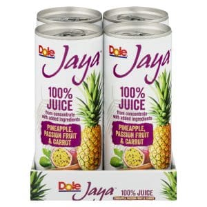 Dole Packaged Foods, LLC 100% PINEAPPLE, PASSION FRUIT & CARROT JUICE FROM CONCENTRATE WITH ADDED INGREDIENTS, PINEAPPLE, PASSION FRUIT & CARROT