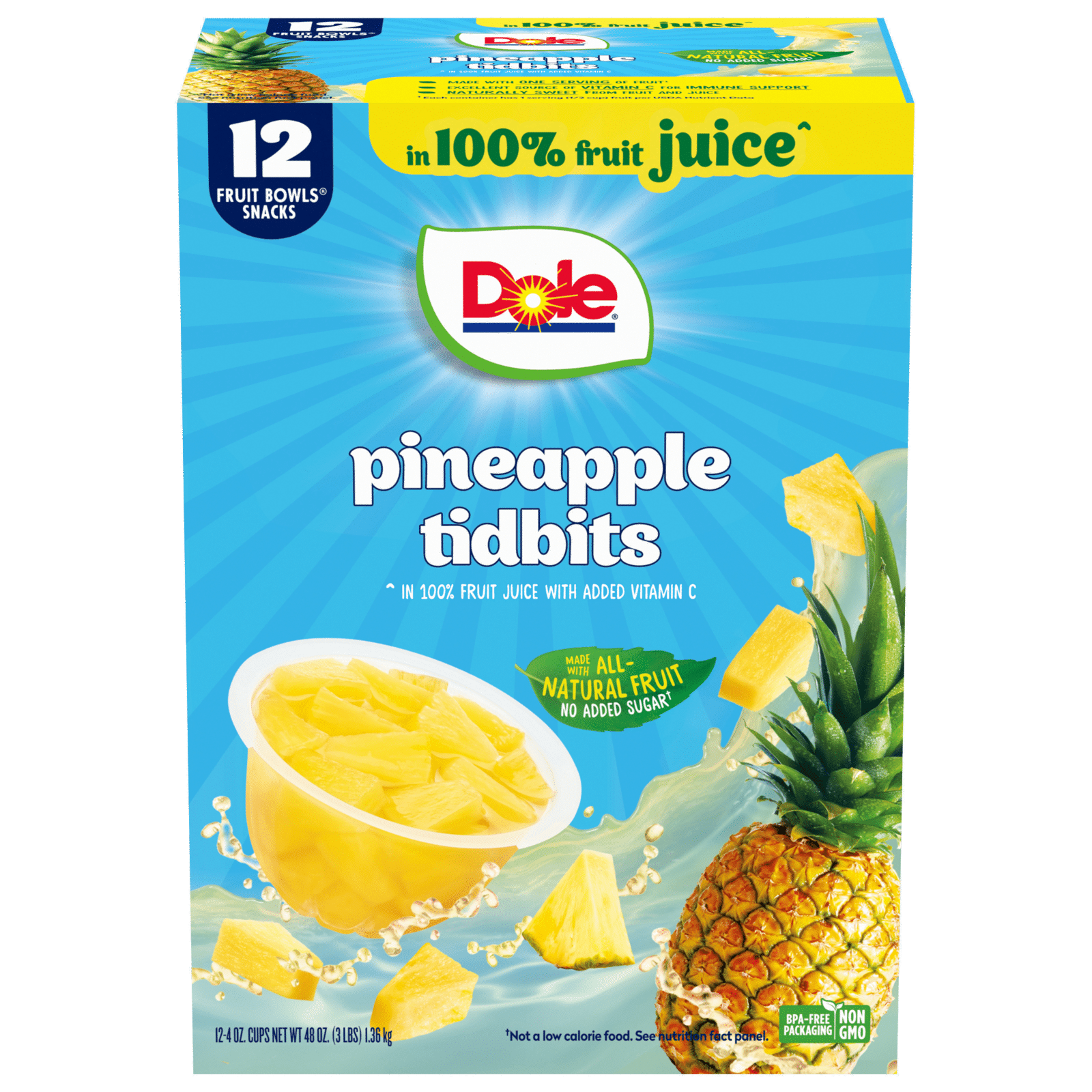Dole Fruit Bowls Pineapple Paradise Tidbits