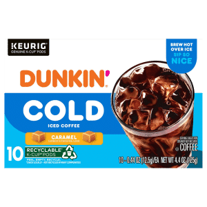 Dunkin Cold Caramel Flavored Coffee