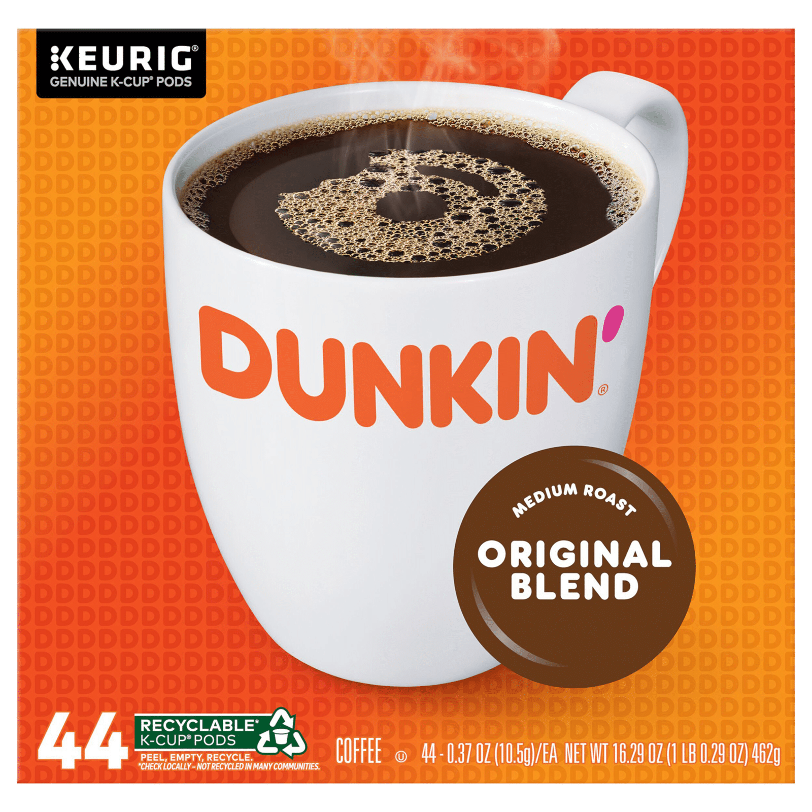 DUNKIN DONUTS Medium Roast Original Blend K-Cup Pods Coffee