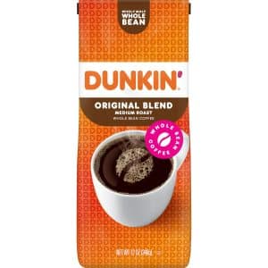 Dunkin' Original Blend Medium Roast Whole Bean Coffee