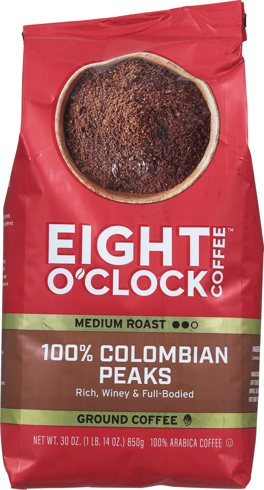 Eight O'Clock Coffee Medium Roast Ground 100% Colombian Peaks Coffee