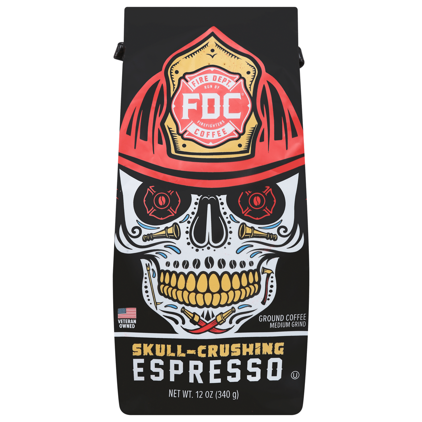 Fire Dept Coffee Medium Grind Ground Skull-Crushing Espresso Coffee