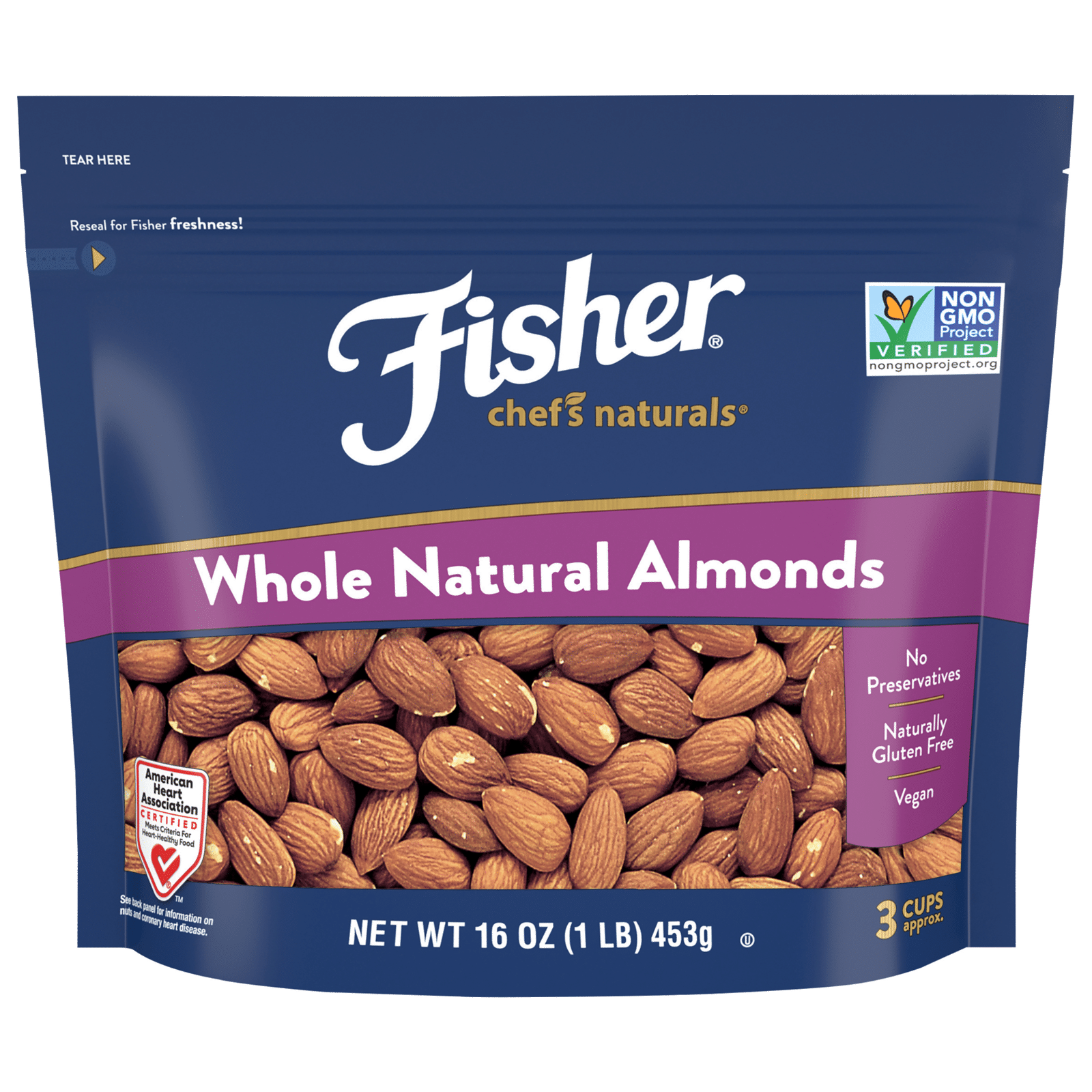 Fisher Chef's Naturals Whole Natural Almonds