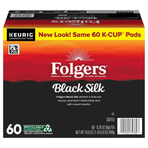 Folgers Black Silk Dark Roast Coffee Keurig K-Cup Pods