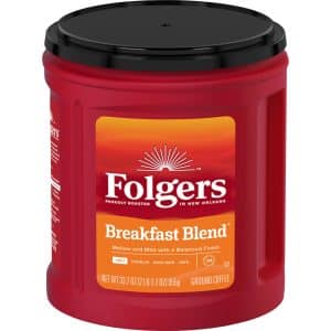 Folgers Breakfast Blend Ground Coffee Smooth & Mild Coffee