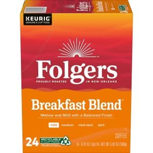 Folgers Mild Roast Coffee Breakfast Blend Keurig K-Cup Pods