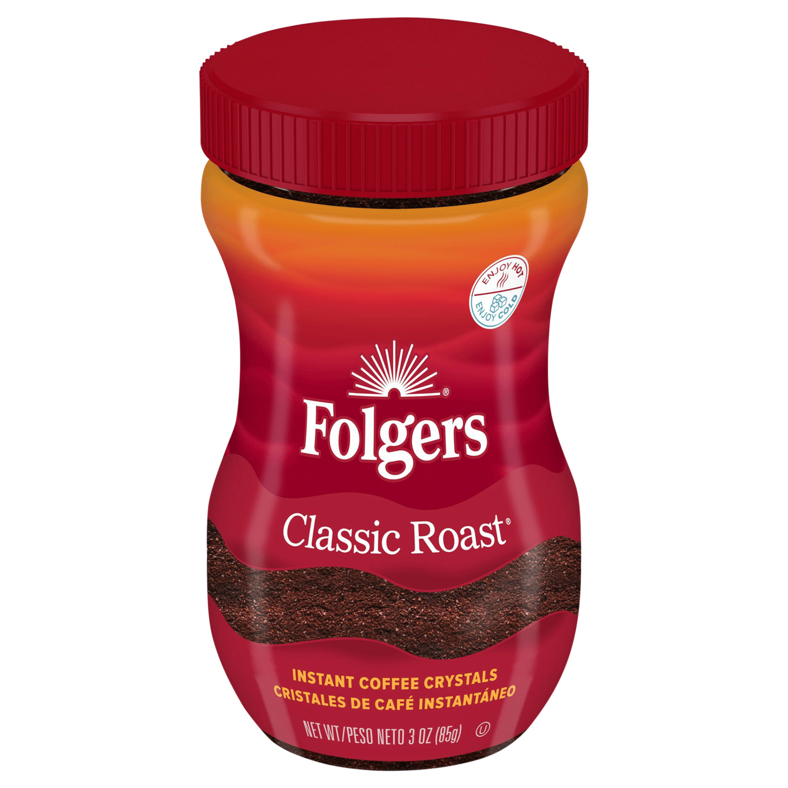 Folgers Instant Coffee Crystals Classic Roast