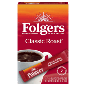 Folgers Instant Coffee Crystals Classic Roast Single Serve Packets
