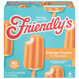 Friendly's Ice Cream Bars Orange Creme Fruit Swirl