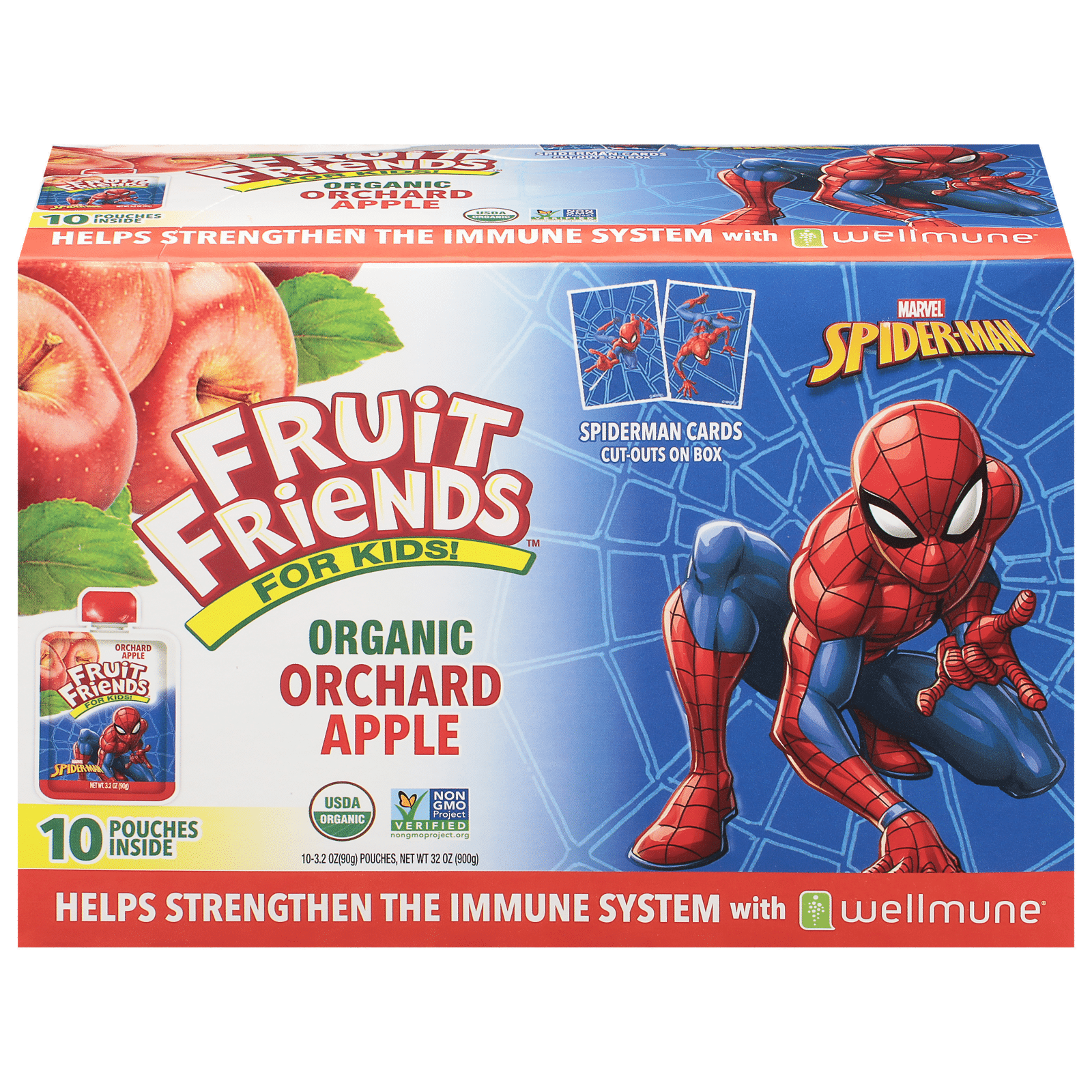 Fruit Friends For Kids! Spiderman Fruit Sauce Orchard Apple Organic
