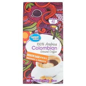Great Value 100% Arabica Colombian Medium Dark Ground Coffee
