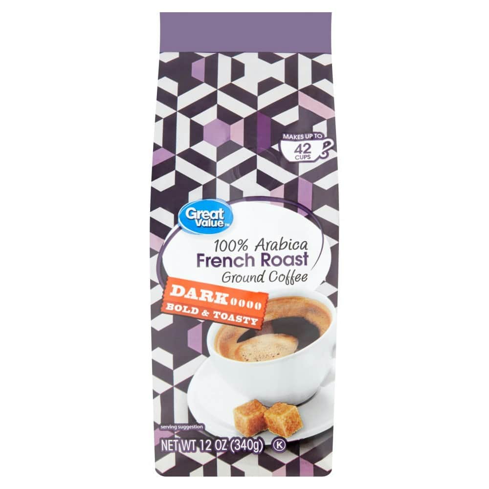 Great Value 100% Arabica French Roast Dark Ground Coffee