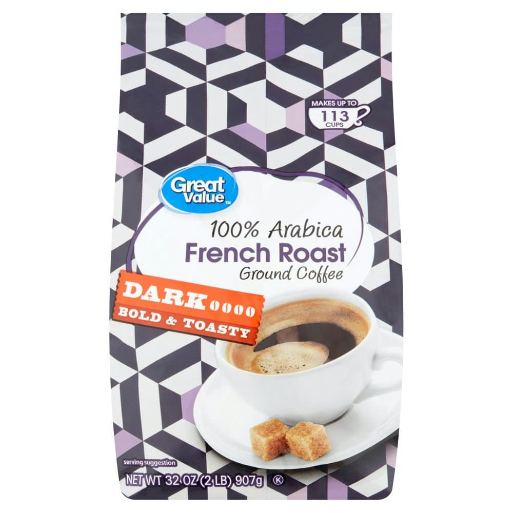 Great Value 100% Arabica French Roast Dark Ground Coffee