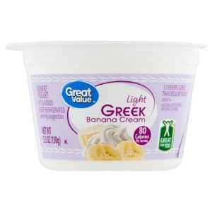 Great Value Light Greek Banana Cream Nonfat Yogurt