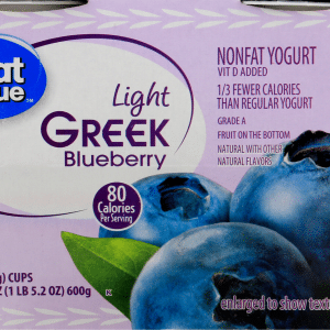 Great Value Light Nonfat Greek Blueberry Yogurt 4 Each