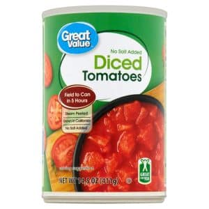 Great Value No Salt Added Diced Tomatoes