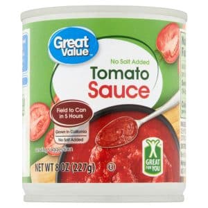 Great Value No Salt Added Tomato Sauce