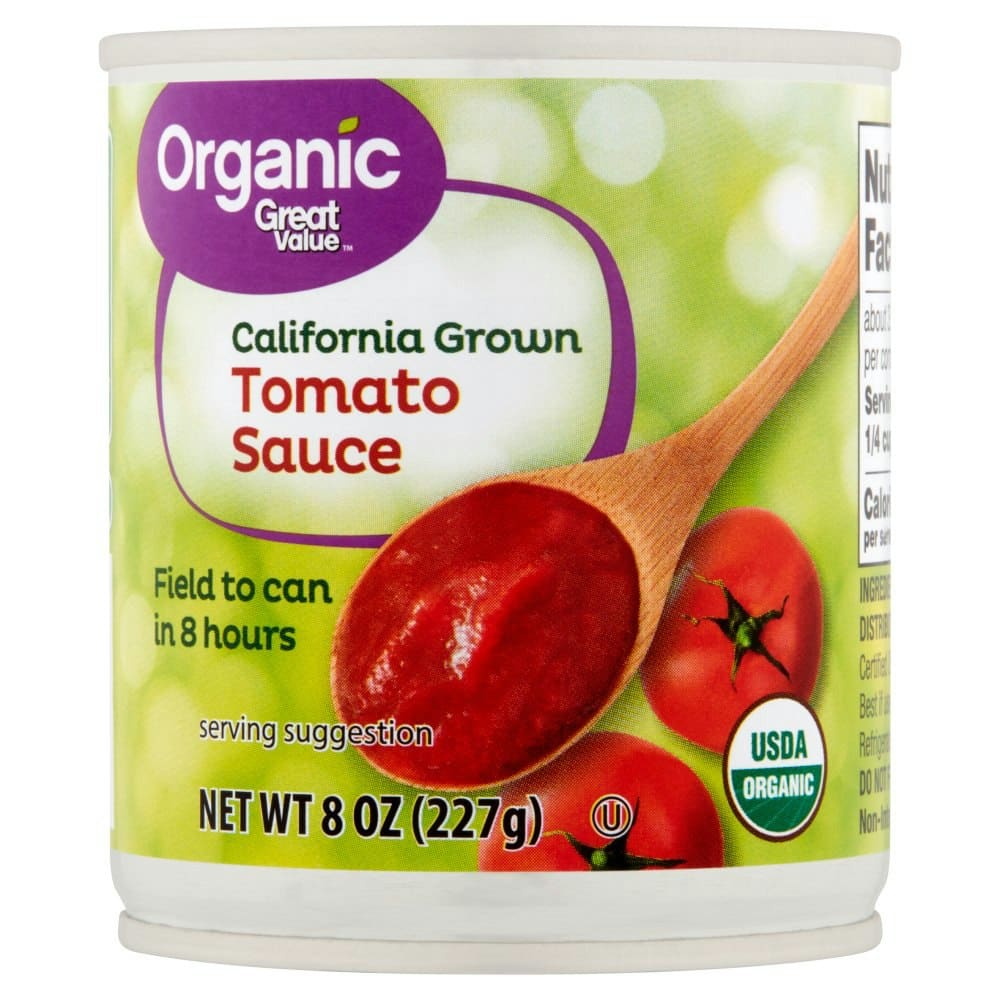 Great Value Organic California Grown Tomato Sauce