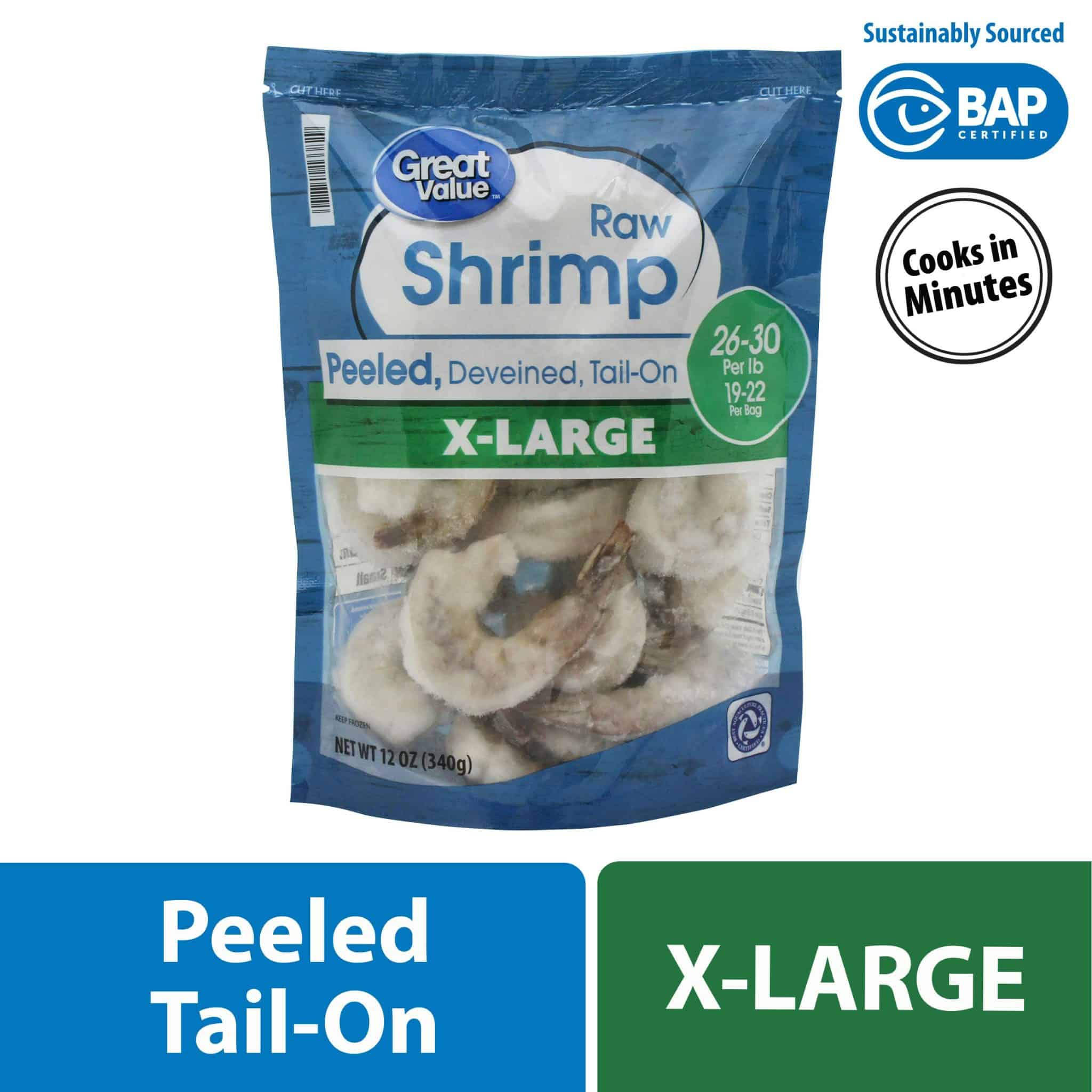 Great Value Peeled Tail on Extra Large Shrimp