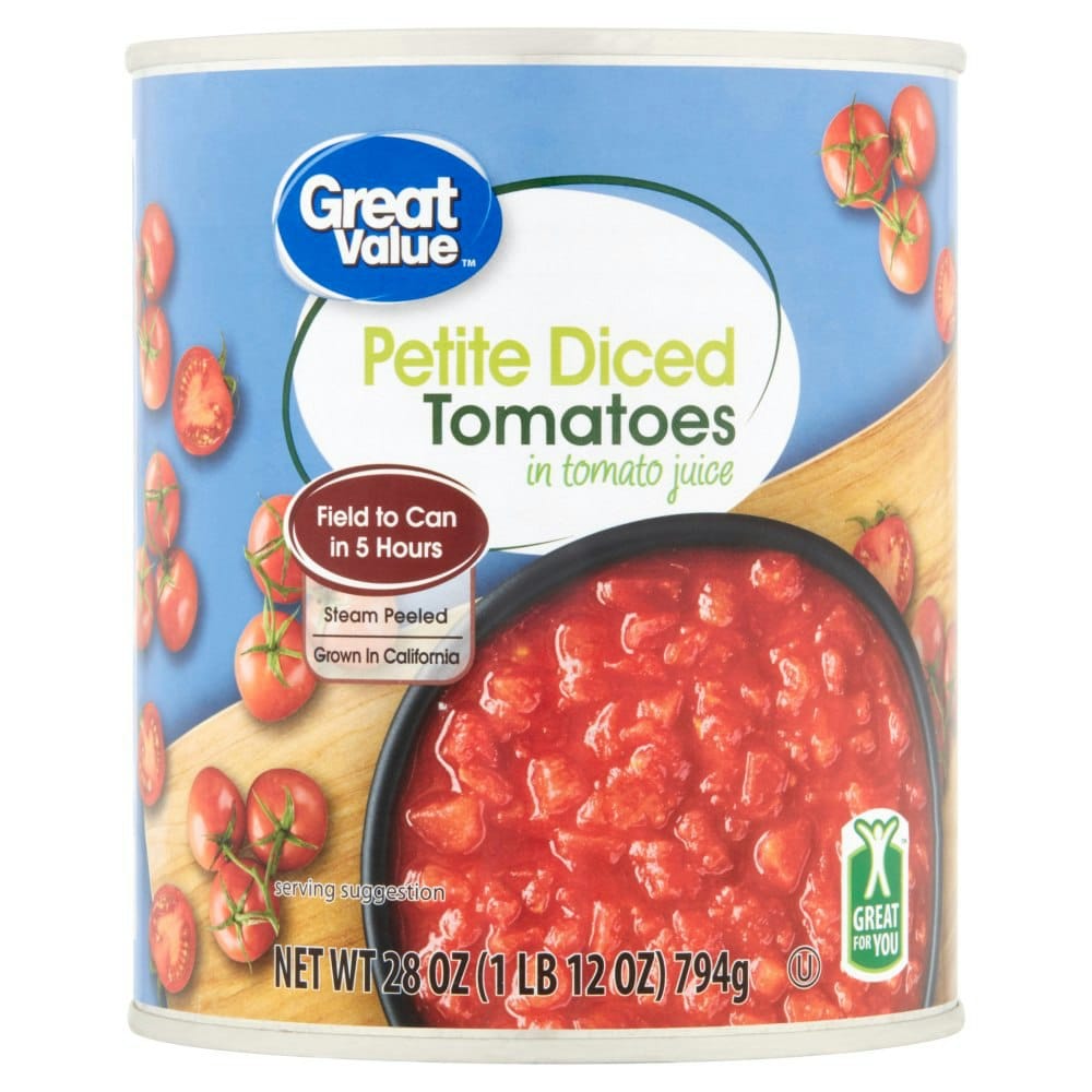 Great Value Petite Diced Tomatoes in Tomato Juice