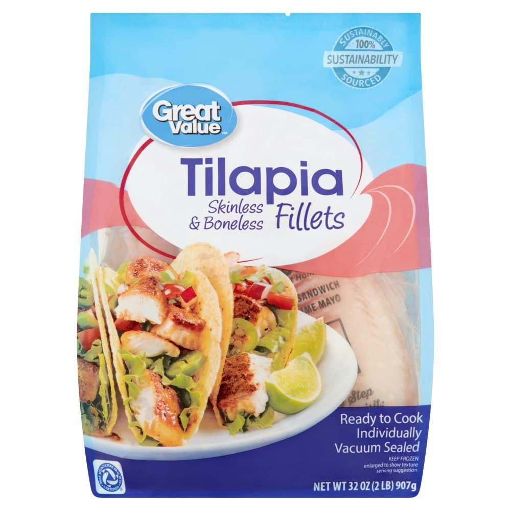 Great Value Tilapia Skinless & Boneless Fillets