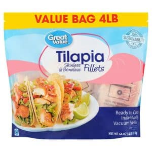 Great Value Tilapia Skinless & Boneless Fillets Value Bag