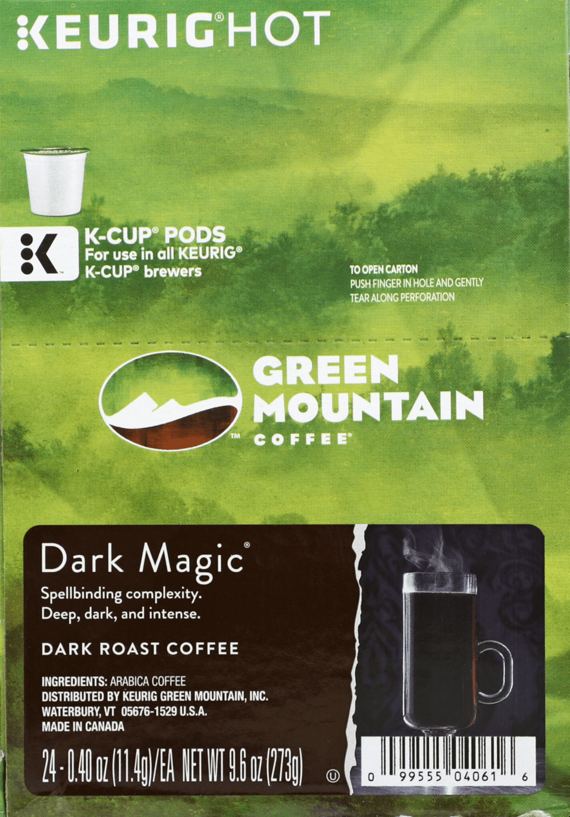 Green Mountain Coffee 24 Ea Coffee, Dark Roast, Dark Magic, K-Cup Pods