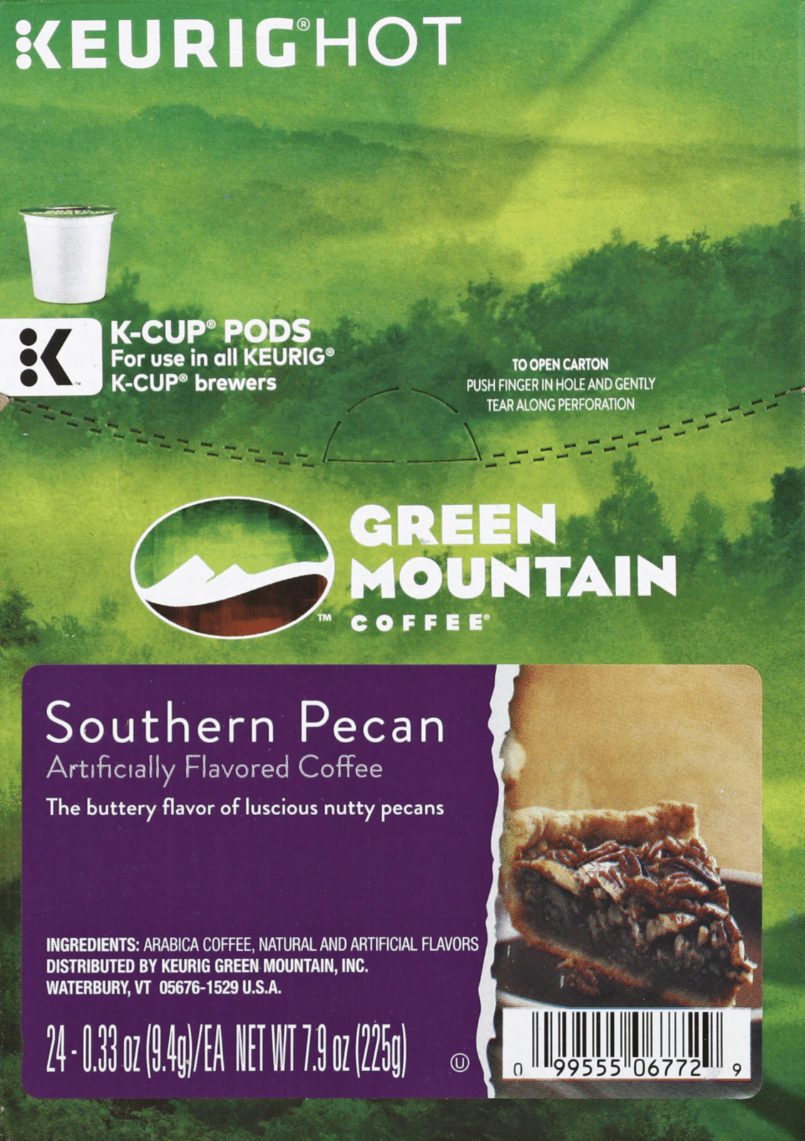 Green Mountain Southern Pecan Coffee K-Cup Pods 24 Each