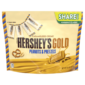 Hershey's Gold Miniatures Pretzel and Peanuts Candy