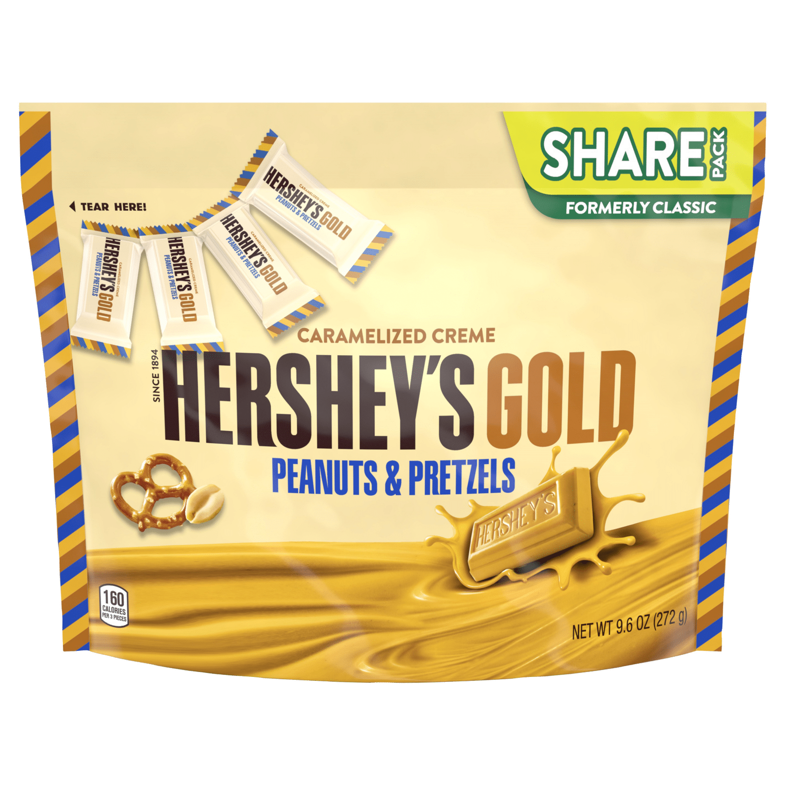 Hershey's Gold Miniatures Pretzel and Peanuts Candy