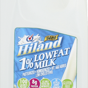 Hiland Milk 0 5 Gl Milk, Lowfat, 1% Milkfat