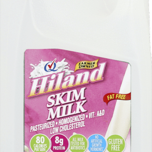 Hiland Milk 0 5 Gl Milk, Skim, Fat Free