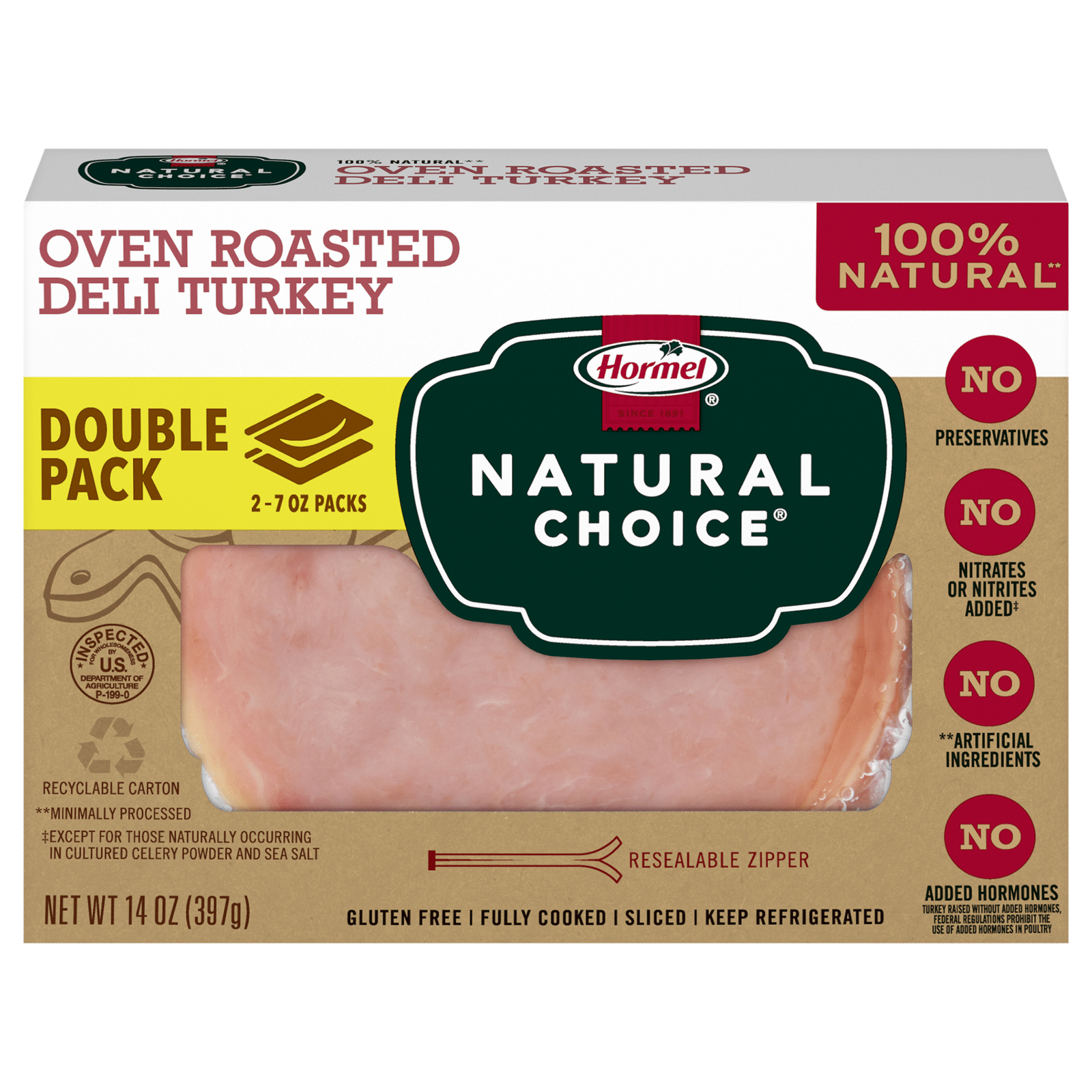 Hormel Oven Roasted Deli Turkey Double