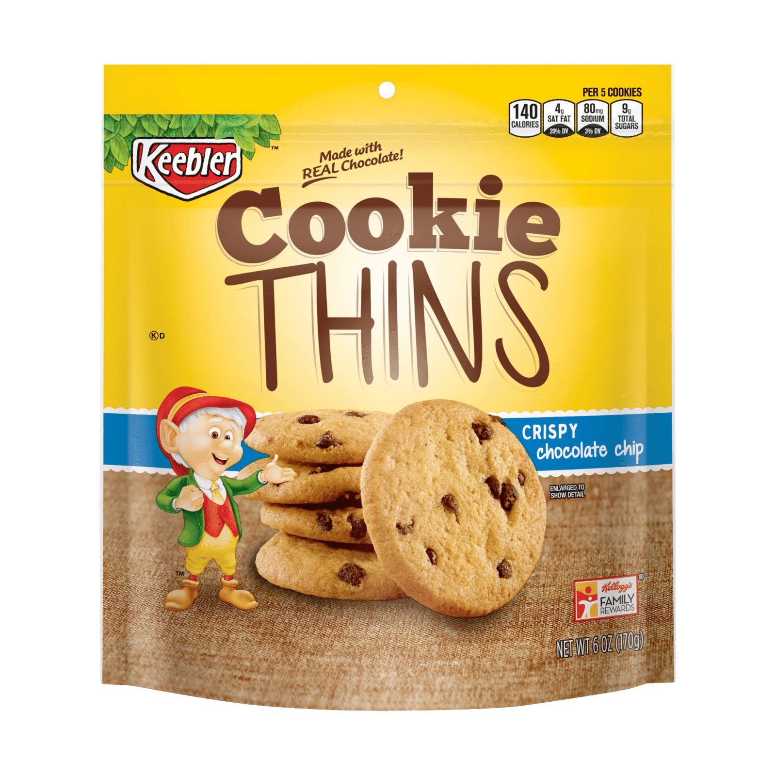 Keebler Cookie Thins Crispy Chocolate Chip