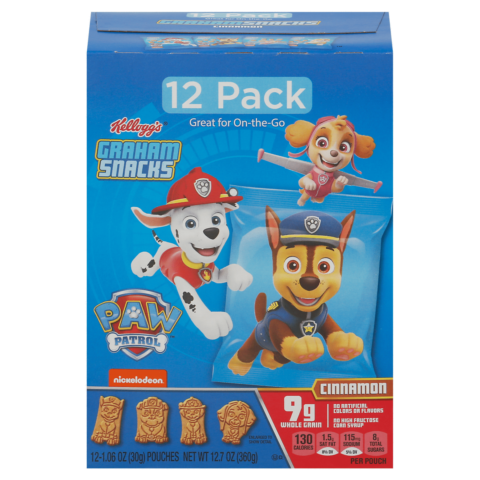 Kellogg's Paw Patrol Graham Snacks Cinnamon