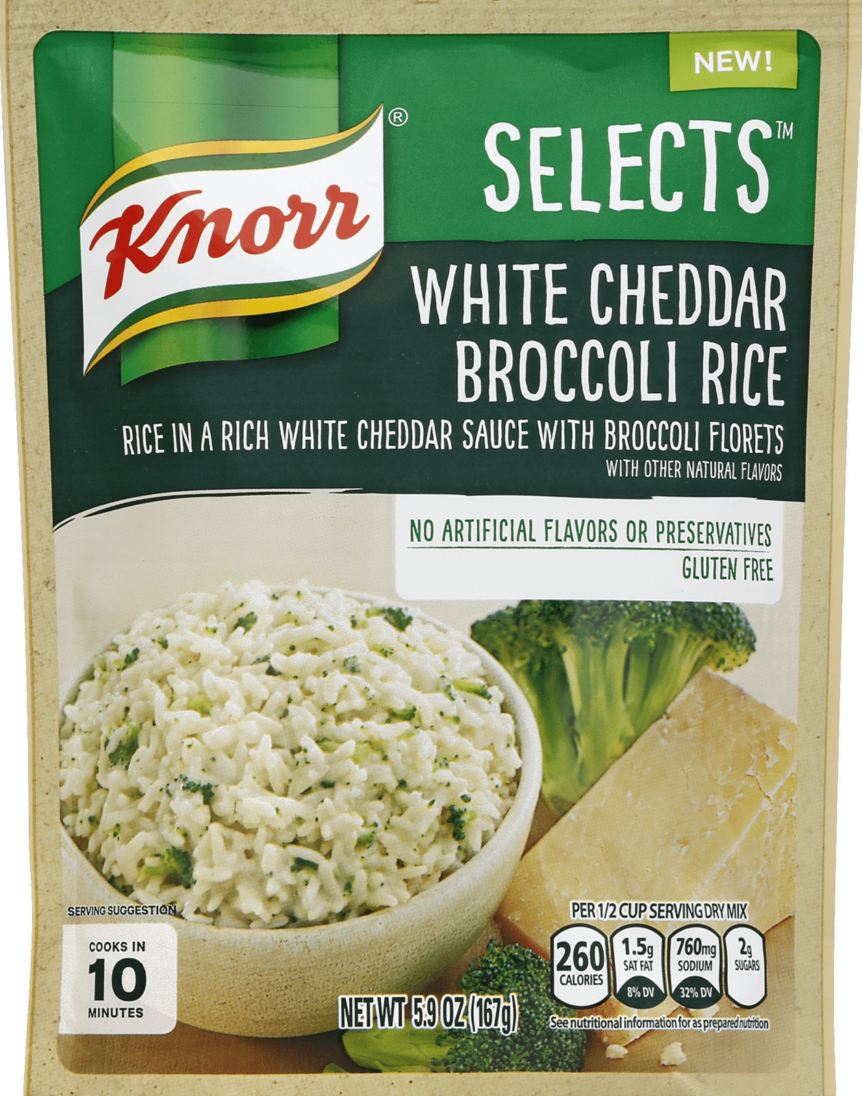 Knorr Selects Rice Side Dish White Cheddar Broccoli