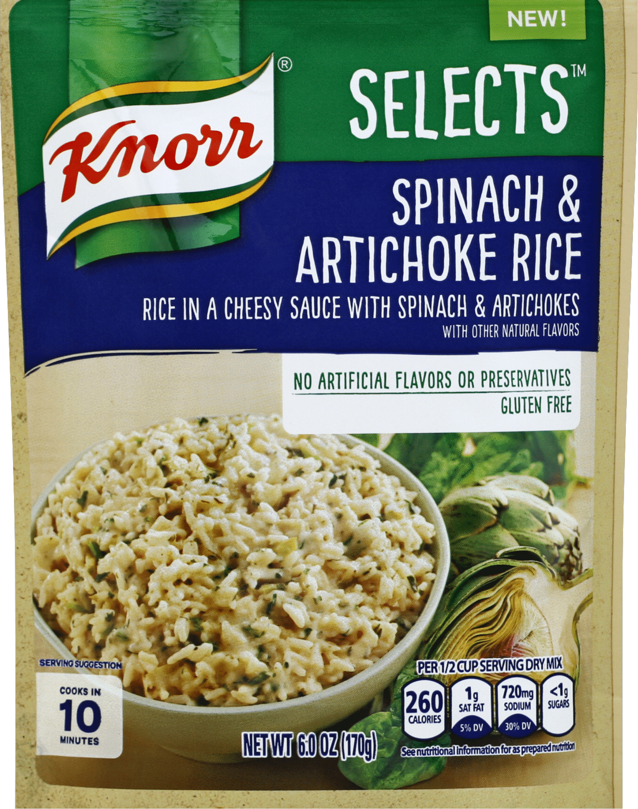 Knorr Selects Spinach and Artichoke Rice