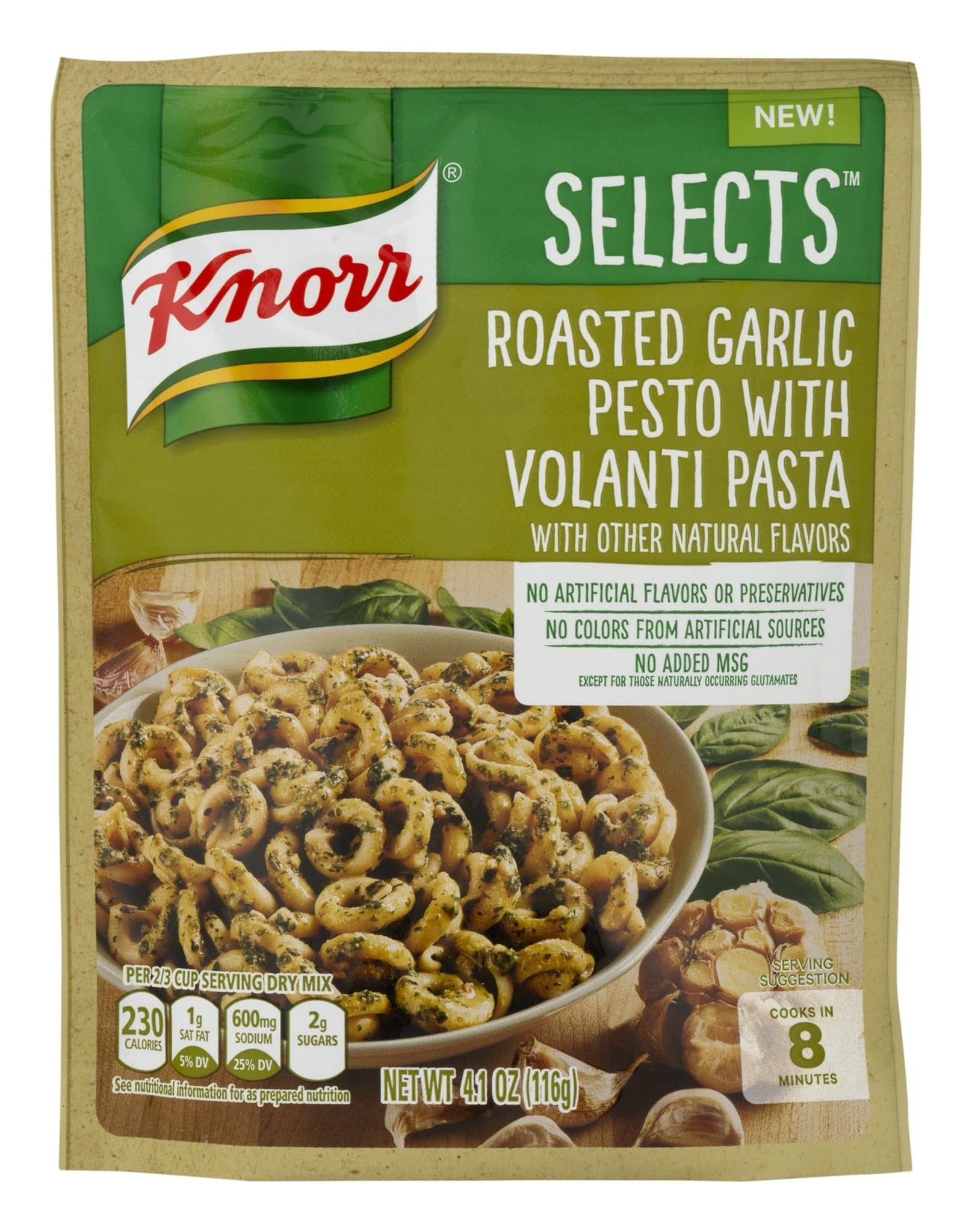 Knorr Selects Pasta Side Dish Roasted Garlic Pesto with Volanti Pasta