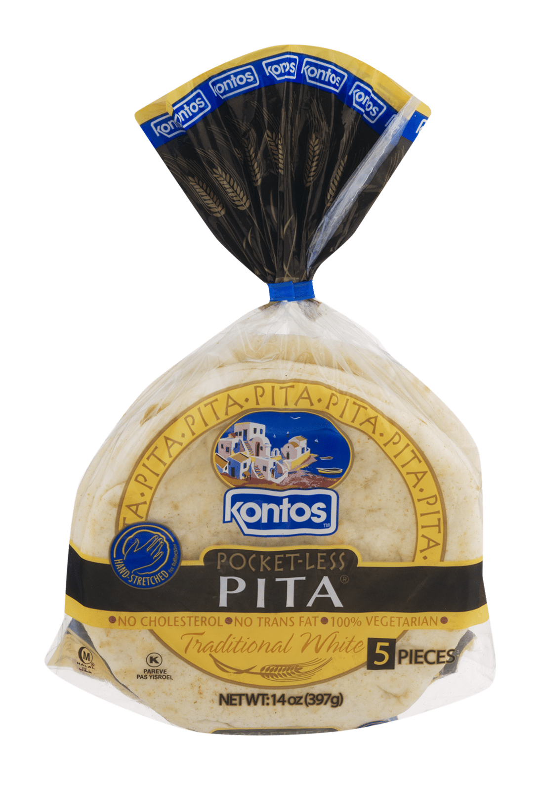 Kontos Pocket-Less Pita Traditional White