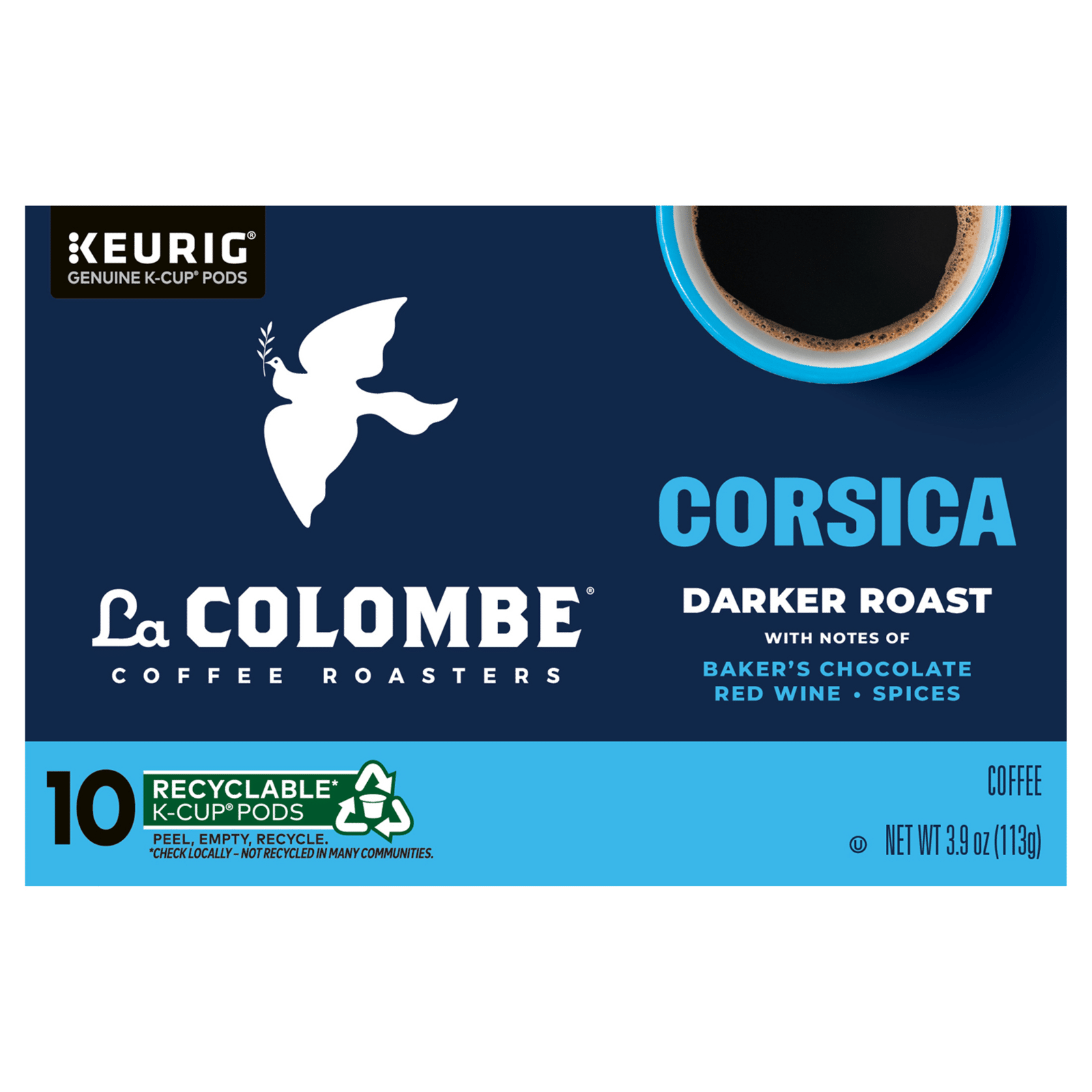 La Colombe Coffee Roasters Corsica Darker Roast Coffee K-Cup Pods