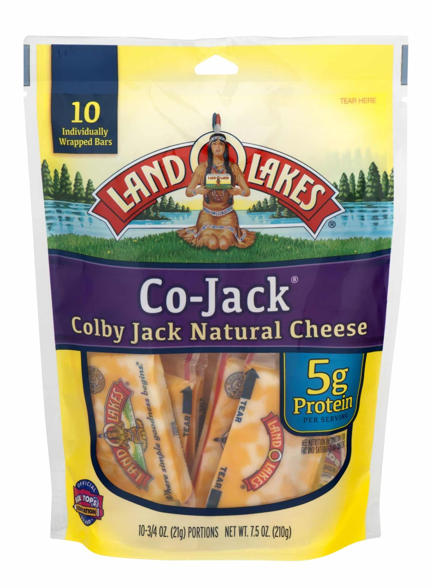 Land O'Lakes Natural Cheese Individually Wrapped Bars Co-Jack