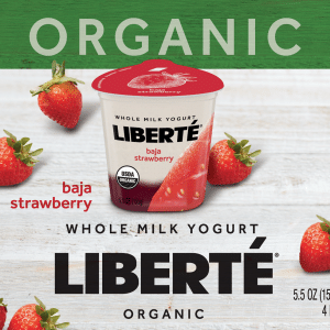 Liberte Organic Whole Milk Yogurt Baja Strawberry