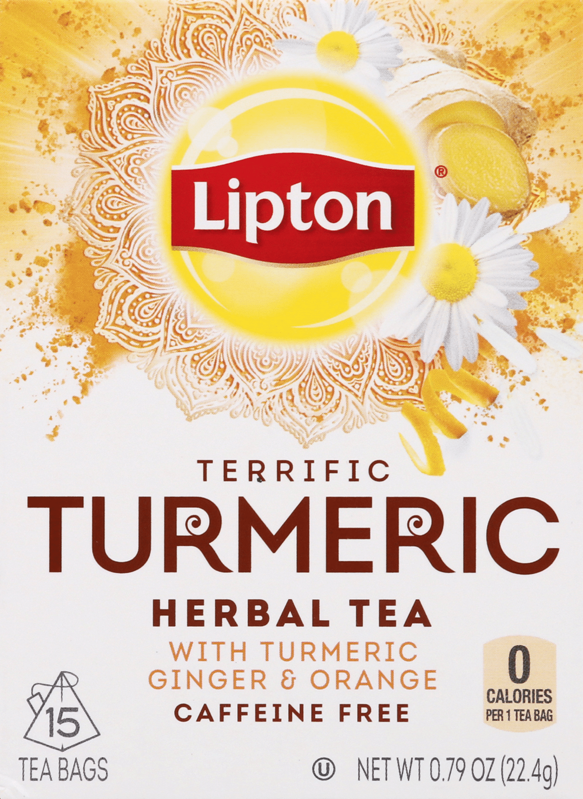 Lipton Bags Caffeine Free Terrific Turmeric Herbal Tea